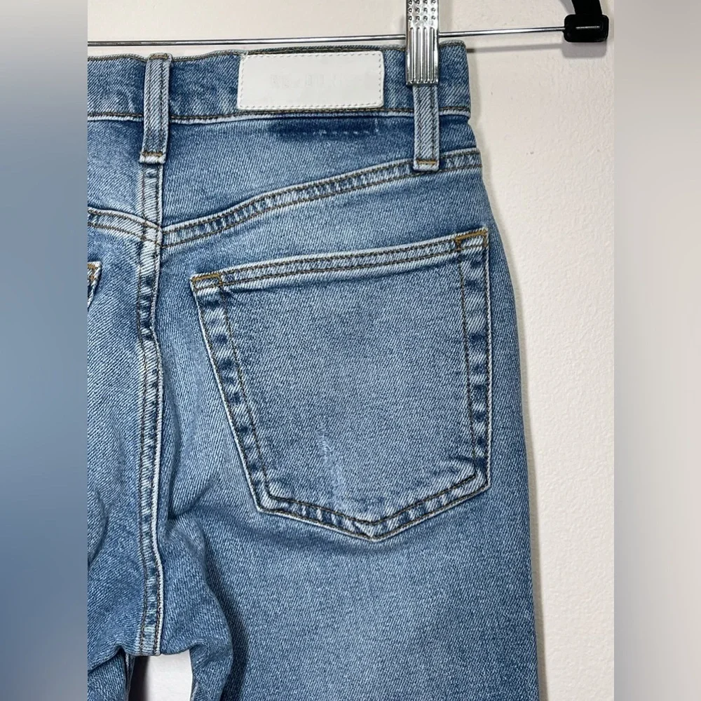 RE/DONE Jeans Women’s Size 24 Originals 80s Slim Straight in Brisk Blue‎